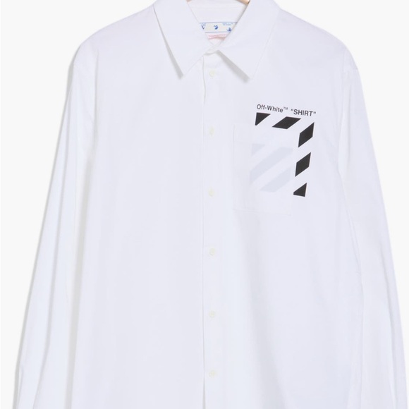 Off-White Men's White and Black Graphic Shirt - Picture 1 of 3